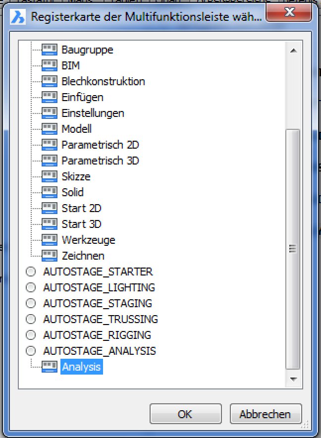Registerkarte hinzufügen