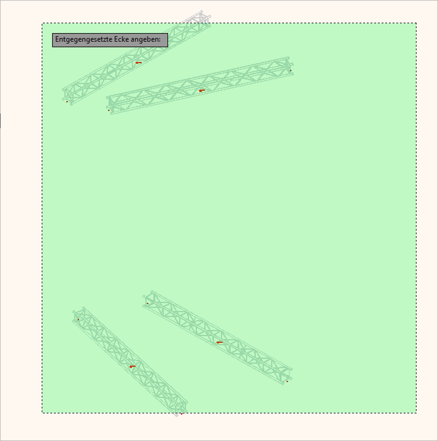 Zu verbindende Traversen werden ausgewählt&nbsp;