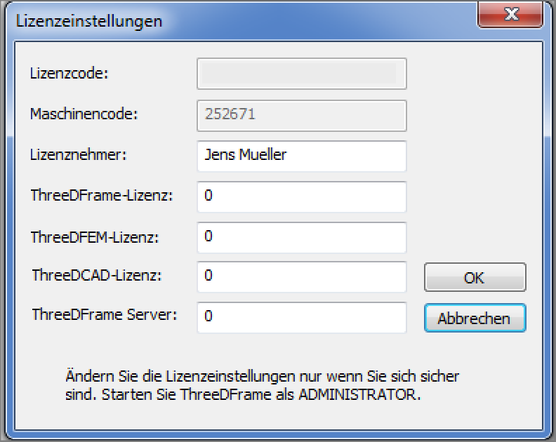 Der ThreeDFrame Maschinencode