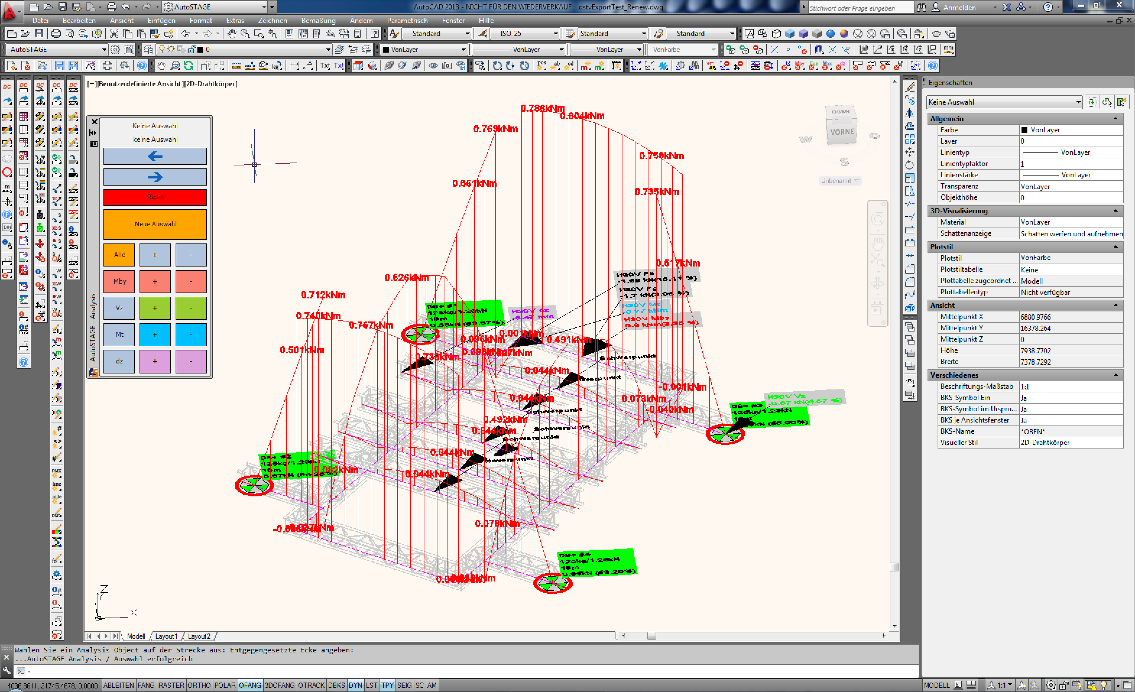 Die unübersichtliche Darstellung von Schnittreaktionen erschwert die Überprüfung.