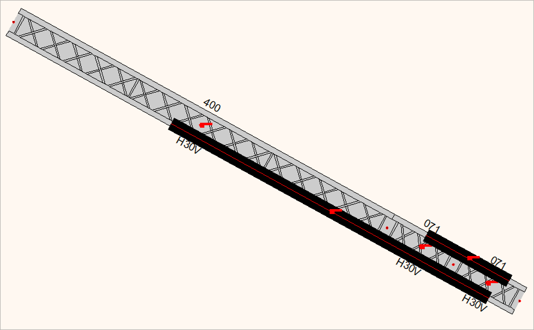 Einfügen von Streckenlasten über mehrere Traversen