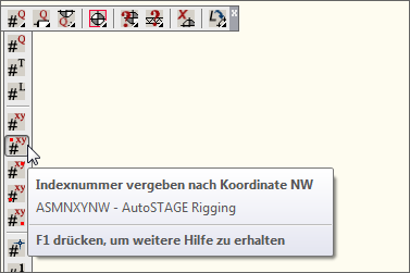 ASMNXYNW - Indexnummer vergeben nach Koordinaten mit Voreinstellung NW
