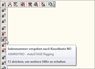 ASMNXYNO - Indexnummer vergeben nach Koordinaten mit Voreinstellung NO