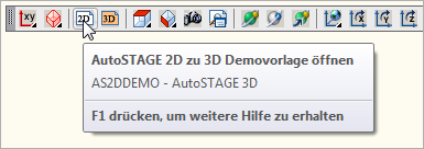 AutoSTAGE 2D zu 3D Demovorlage öffnen AutoSTAGE 2D zu 3D Demovorlage öffnen