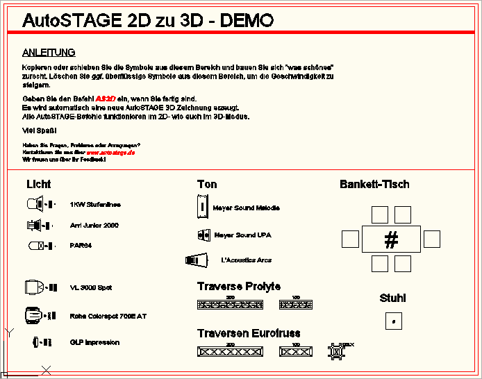 AutoSTAGE 2D zu 3D Demovorlage AutoSTAGE 2D zu 3D Demovorlage