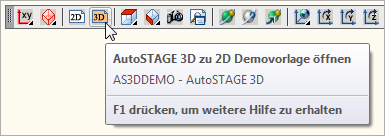 AutoSTAGE 3D zu 2D Demovorlage öffnen