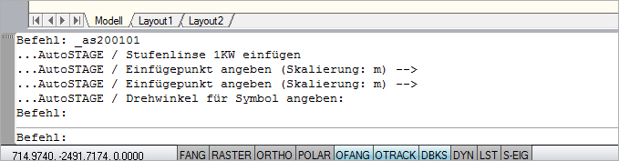 Die Kommunikation zwischen AutoCAD und dem Benutzer
