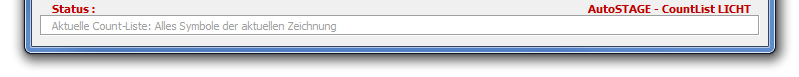 Die Statuszeile von AutoSTAGE-Dialogfenstern&nbsp;