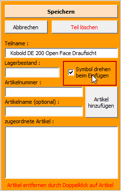 Symbol drehen beim Einfügen