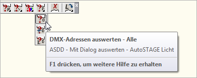 ASDD - DMX-Adressen aus allen Objekten der Zeichnung auswerten