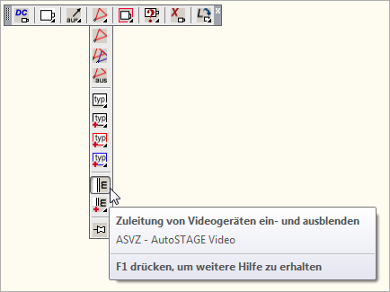 Anzeige der Zuleitungslänge von Videosymbolen ein- und ausblenden