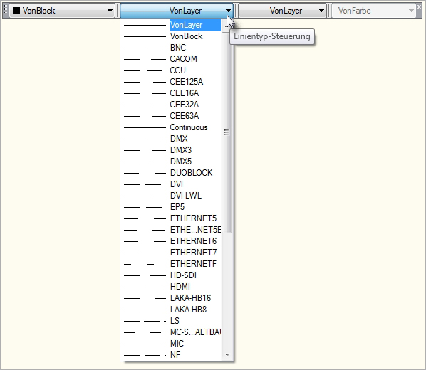 Linientypen-Steuerung