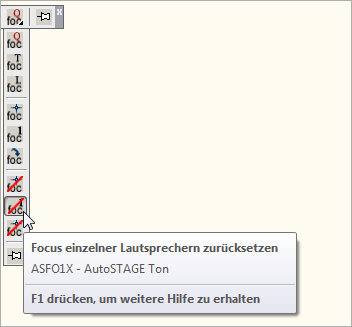 ASFO1X - Fokus einzelner AutoSTAGE-Symbole zurücksetzen