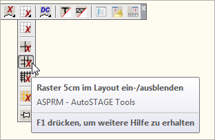 ASPRM - Raster 5cm im Layout ein- und ausblenden