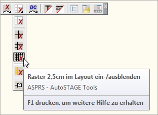 ASPRS - Raster 2,5cm im Layout ein- und ausblenden