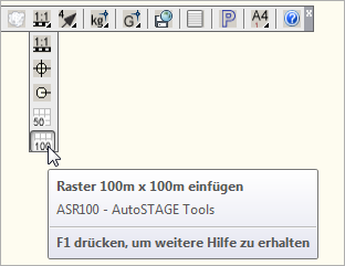 Raster 100m x 100m einfügen