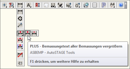 Höhe des Bemassungstext ändern