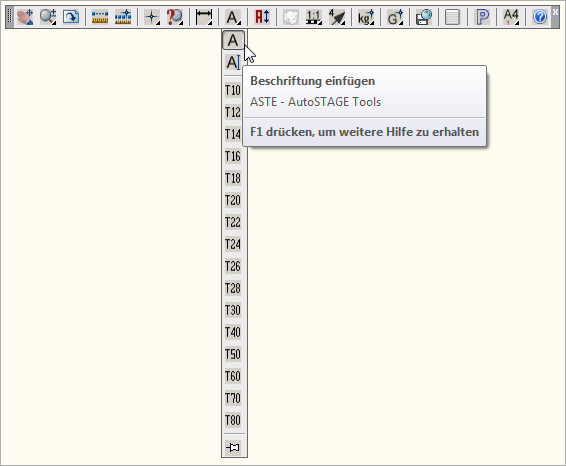 Flyout Beschriftungstexte