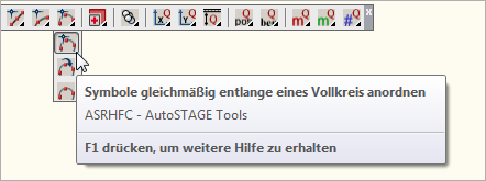 Symbole gleichmäßig entlang eines Vollkreis anordnen