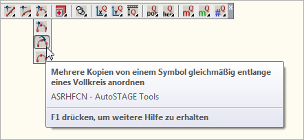 Symbole gleichmäßig entlang eines Vollkreis anordnen