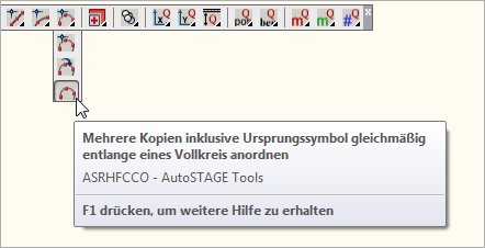 Symbole gleichmäßig entlang eines Vollkreis anordnen