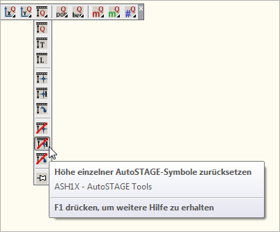 ASH1X - Höhe einzelner AutoSTAGE-Symbole zurücksetzen