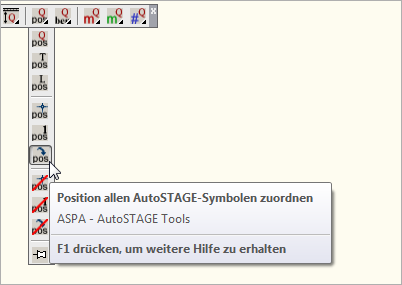 ASPA - Position allen AutoSTAGE-Symbolen zuordnen