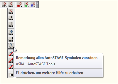 ASBA - Bemerkung allen AutoSTAGE-Symbolen zuordnen