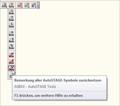 ASBXX - Bemerkung aller AutoSTAGE-Symbole zurücksetzen
