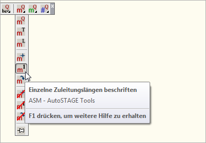 ASM - Einzelne Zuleitungslängen eingeben