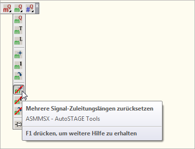 ASMMSX - Mehrere Signalzuleitungslängen zurücksetzen