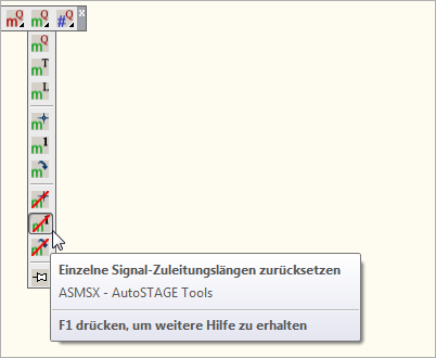 ASMSX - Einzelne Signalzuleitungslängen zurücksetzen