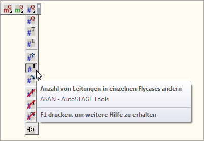 ASAN - Anzahl von Leitungen in einzelnen Flycases ändern