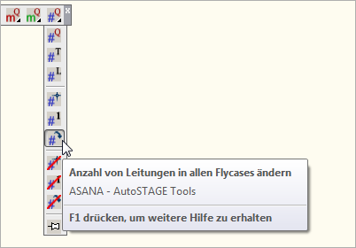 ASANA - Anzahl von Leitungen in allen Flycases ändern