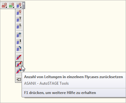 ASANX - Anzahl von Leitungen in einzelnen Flycases zurücksetzen