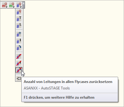 ASANXX - Anzahl von Leitungen in allen Flycases zurücksetzen