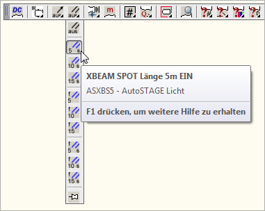 ASXBS5 - XBEAM-Spur SPOT Länge 5m EIN