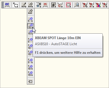 ASXBS10 - XBEAM-Spur SPOT Länge 10m EIN