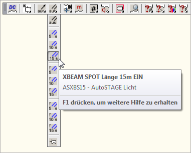 ASXBS15 - XBEAM-Spur SPOT Länge 15m EIN