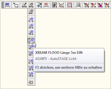 ASXBF5 - XBEAM-Spur FLOOD Länge 5m EIN