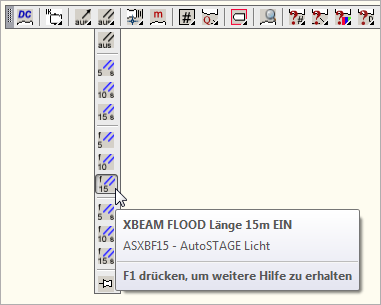 ASXBF15 - XBEAM-Spur FLOOD Länge 15m EIN