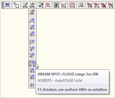 ASXBSF5 - XBEAM-Spur SPOT + FLOOD Länge 5m EIN