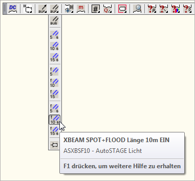 ASXBSF10 - XBEAM-Spur SPOT + FLOOD Länge 10m EIN