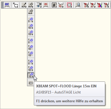 ASXBSF15 - XBEAM-Spur SPOT + FLOOD Länge 15m EIN