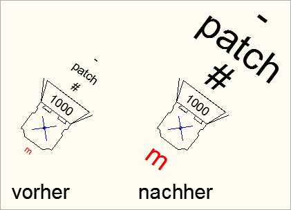 Attribute von Scheinwerfer vergrößern und verkleinern