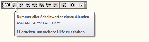ASXLAN - Nummer aller Scheinwerfer ein- oder ausblenden