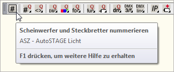 ASZ - Befehl starten aus dem AutoSTAGE Licht Toolbox Werkzeugkasten