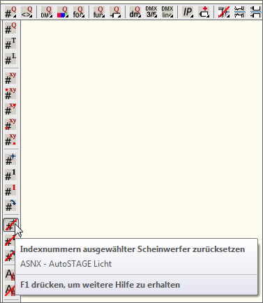 ASNX - Indexnummer ausgewählter Scheinwerfer zurücksetzen