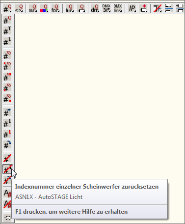 ASN1X - Indexnummer einzelner Scheinwerfer zurücksetzen