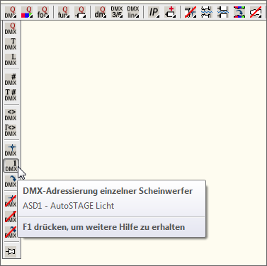 ASD1 - DMX-Adresse einzelnen Scheinwerfern zuordnen